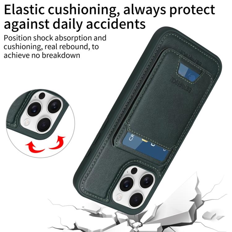 For iPhone 16 Pro Max BETOPNICE Vertical Flip Detachable MagSafe Wallet Phone Case(Green)