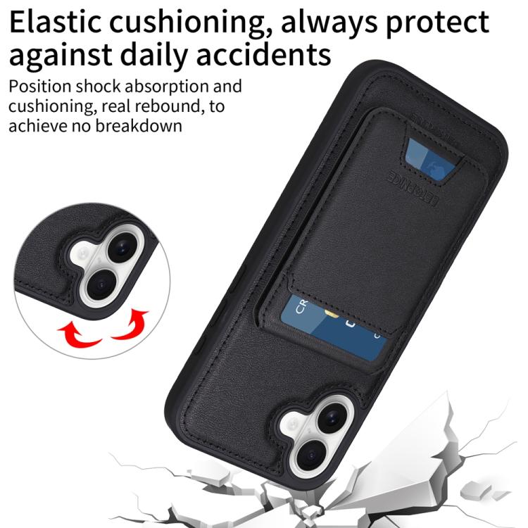For iPhone 16 Plus BETOPNICE Vertical Flip Detachable MagSafe Wallet Phone Case(Black)