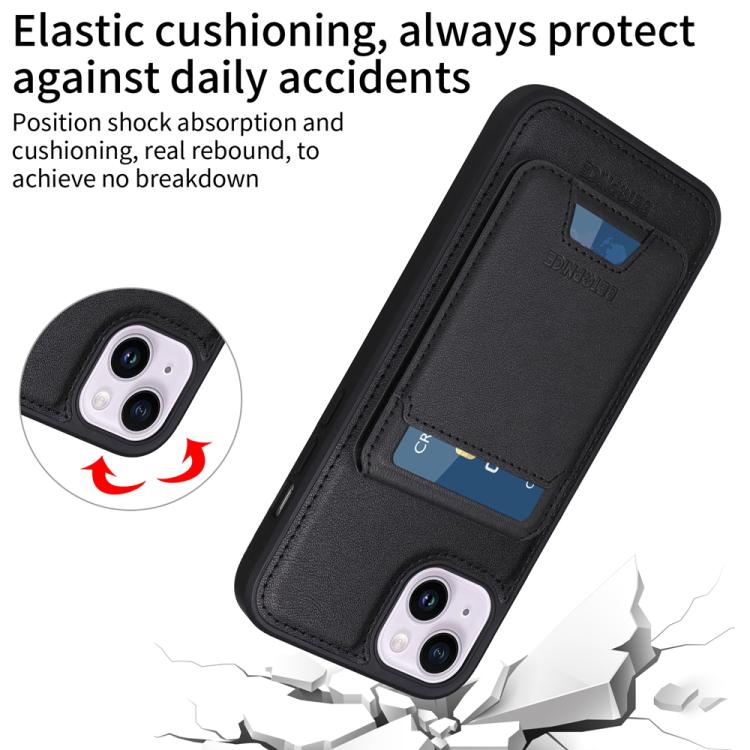 For iPhone 14 Plus BETOPNICE Vertical Flip Detachable MagSafe Wallet Phone Case(Black)
