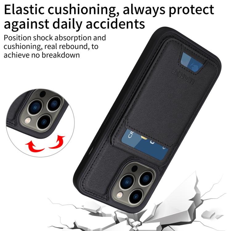 For iPhone 13 Pro BETOPNICE Vertical Flip Detachable MagSafe Wallet Phone Case(Black)