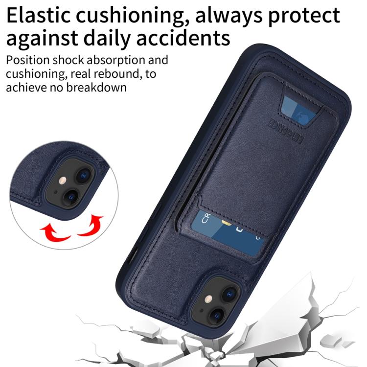 For iPhone 11 BETOPNICE Vertical Flip Detachable MagSafe Wallet Phone Case(Blue)