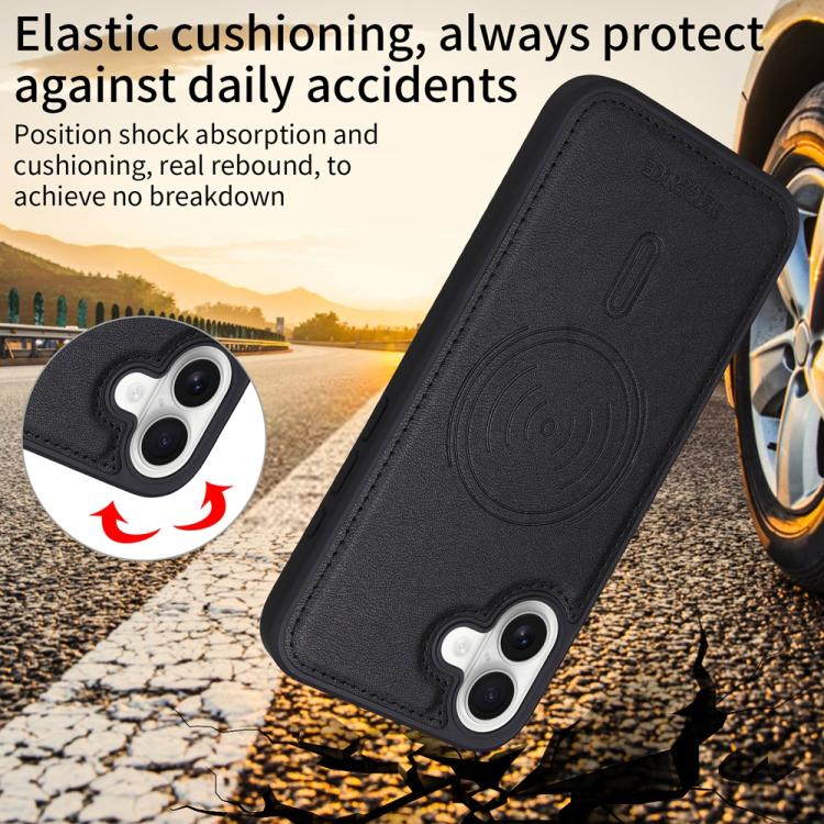 Pour iPhone 16 Plus Étui portefeuille magnétique détachable à rabat horizontal BETOPNICE (Noir)