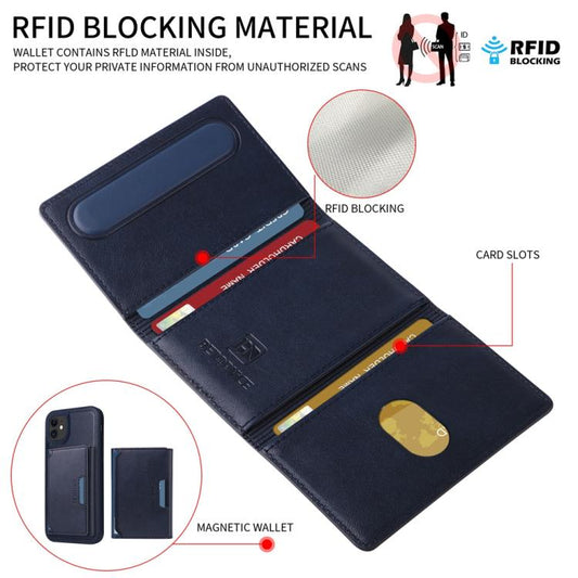 For iPhone 11 BETOPNICE Horizontal Flip Detachable MagSafe Wallet Phone Case(Blue)