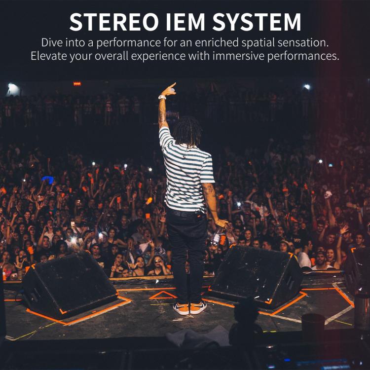XTUGA SEM200 Wireless Stereo Stage Performance Professional In-ear Monitor System 4 BodyPacks + Transmitter