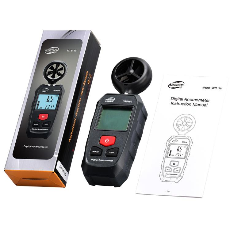 BENETECH GT8160 Handheld Wind Speed / Temperature Measuring Anemometer