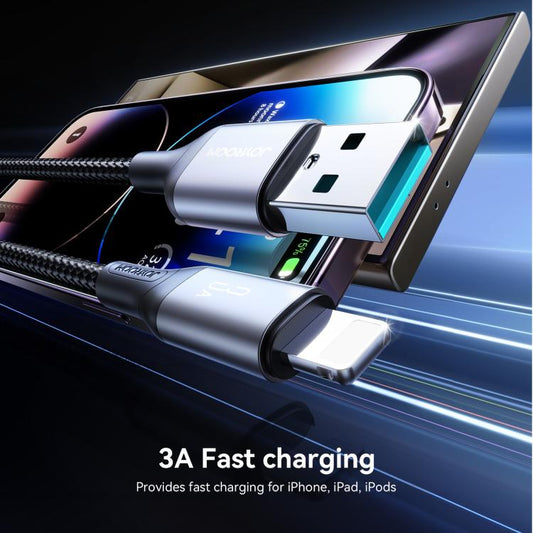 JOYROOM S-A28 Flash Series 480Mbps Fast Charging Data Cable, USB to 8 Pin Cable, Length: 1m(Black)