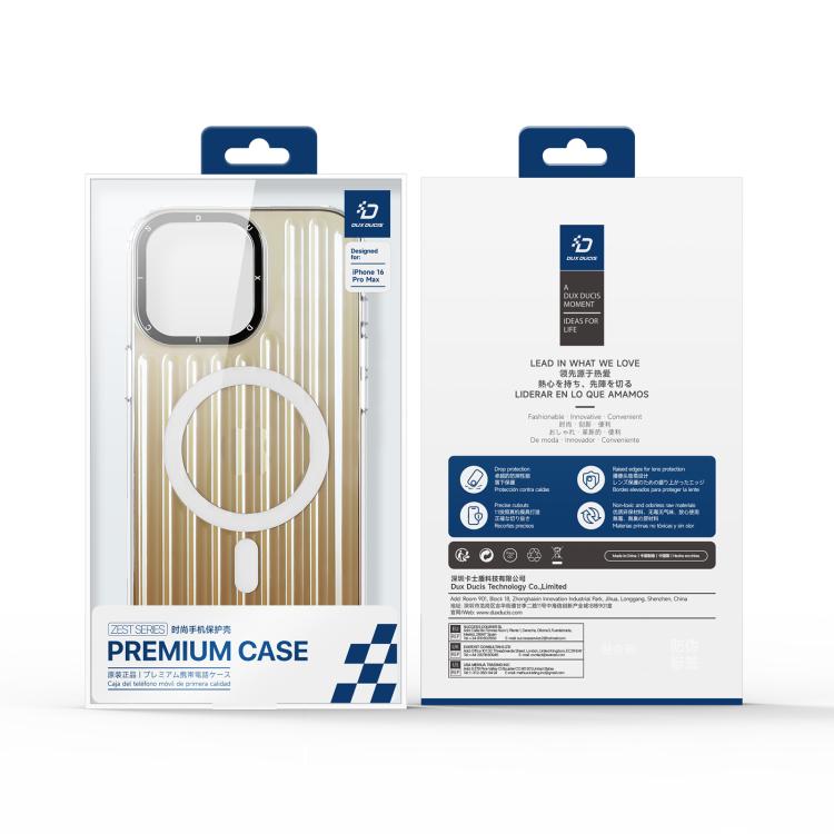 For iPhone 16 Pro Max DUX DUCIS ZEST Series Colorful Gradient MagSafe Magnetic Phone Case(Gradient Desert Gold)