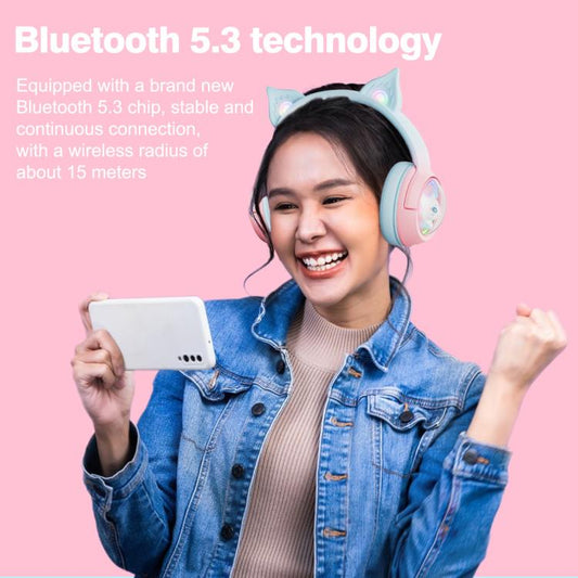 Casque ONIKUMA B5 RVB BT / filaire / 2,4G en forme de renard (rose bleu)