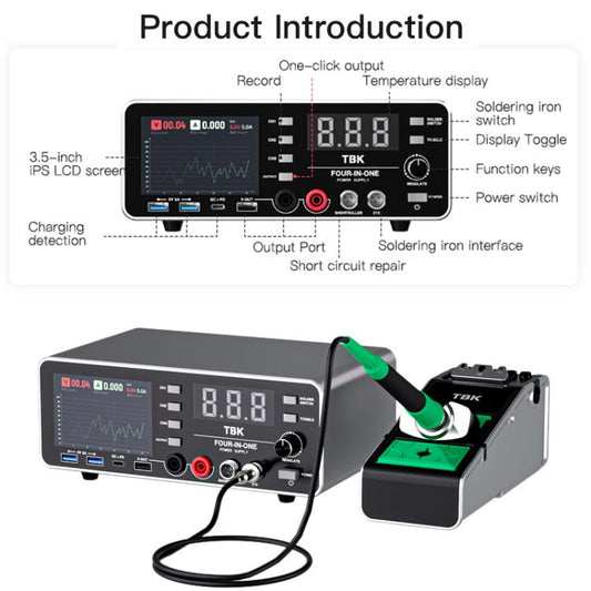 TBK-219 20V / 5A All-purpose Integrated Workstation Power Supply with C210 Soldering Iron, Plug:US Plug