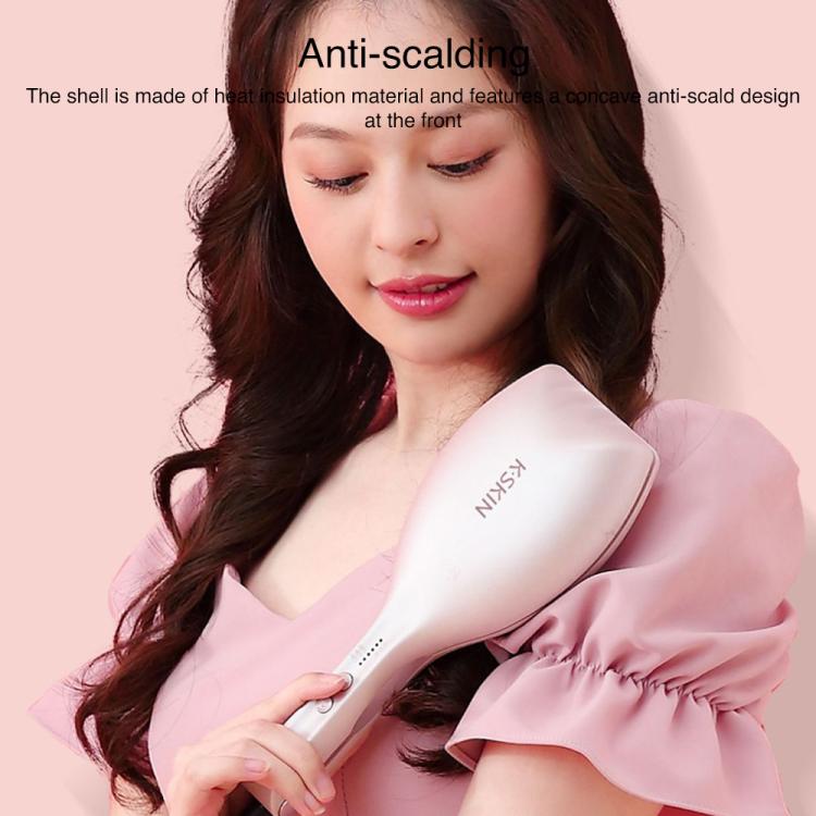 K-SKIN KD885 Negative Ion Electric Hair Curler Iron Hair Styling Tool(UK Plug Pink)