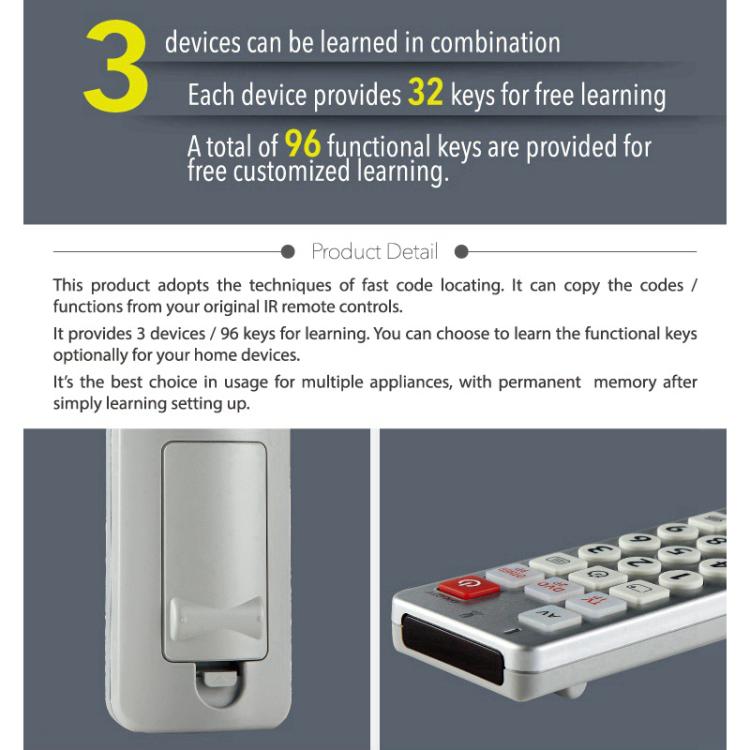 CHUNGHOP L309 Infrared Learning Universal TV Remote Control