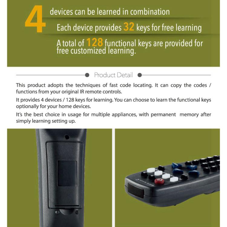 CHUNGHOP L330E Infrared Learning Universal TV Remote Control