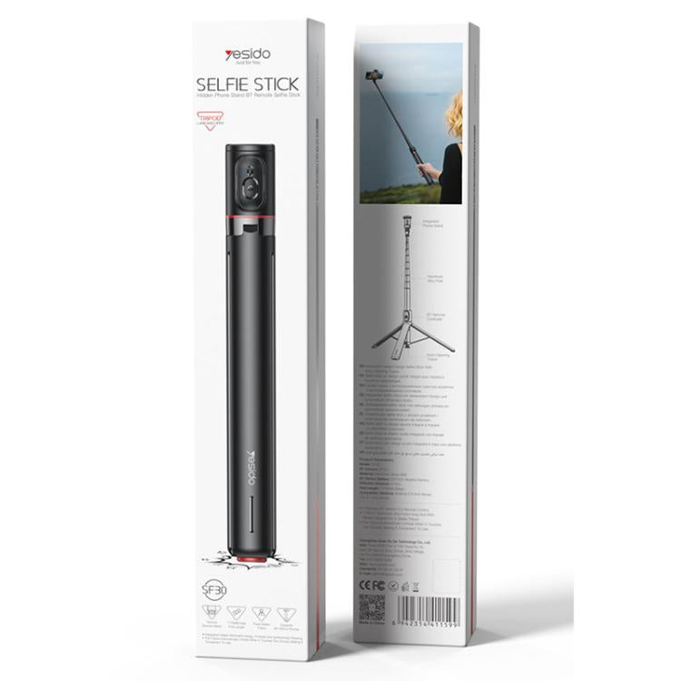 Yesido SF30 Integrated Jumping Stick Bluetooth Remote Control Selfie Stick(Black)