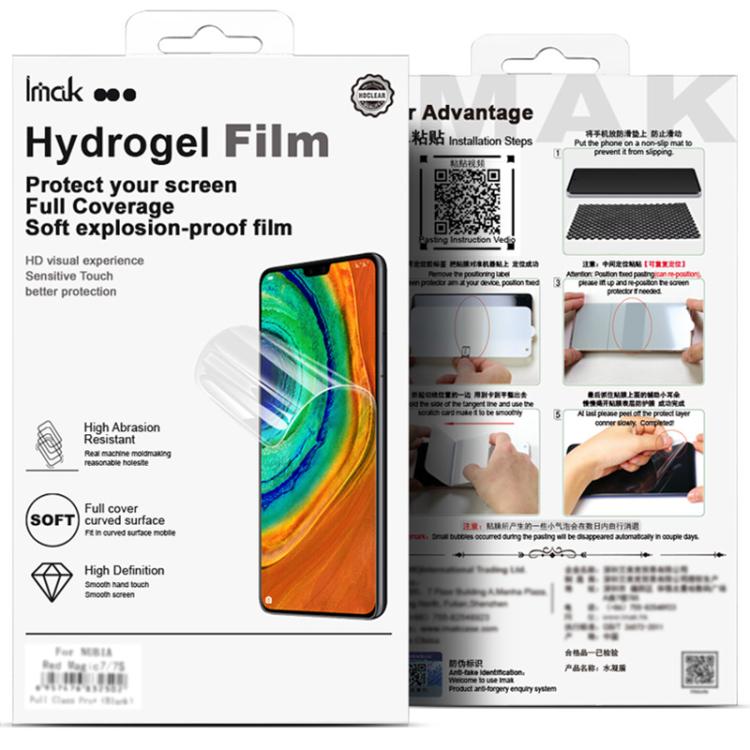 For Meizu Note 16 Pro imak 4th Generation Full Coverage Screen Hydrogel Film Protector