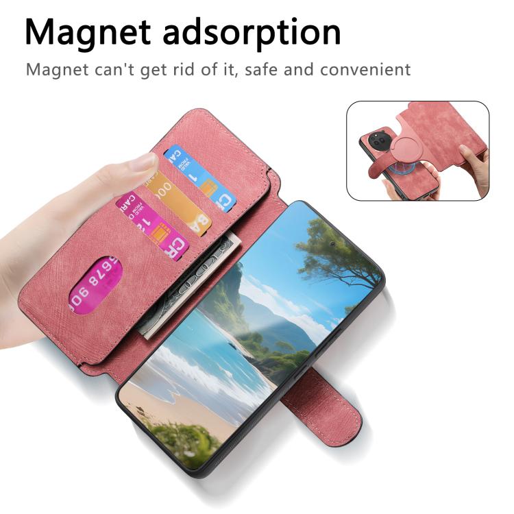For Nothing Phone 3a Pro CaseNeo MagSafe RFID Anti-theft Retro Leather Phone Case(Pink)