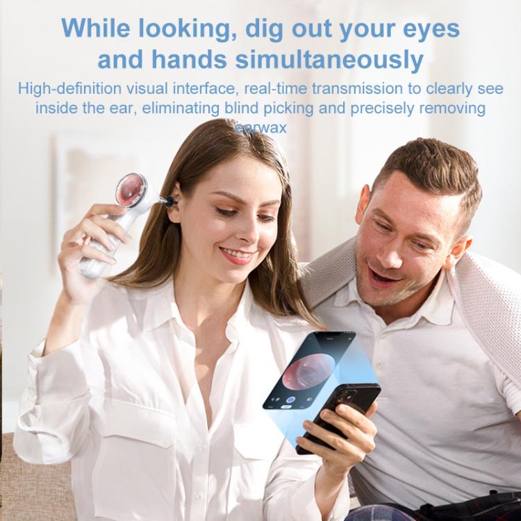 TESLONG SA200 1.85 Inch Screen WIFI Handheld Smart Visual Otoscope(White)