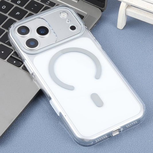 For iPhone 17 Pro Max DFANS DESIGN Rainbow Series MagSafe Magnetic Transparent Phone Case(Grey)
