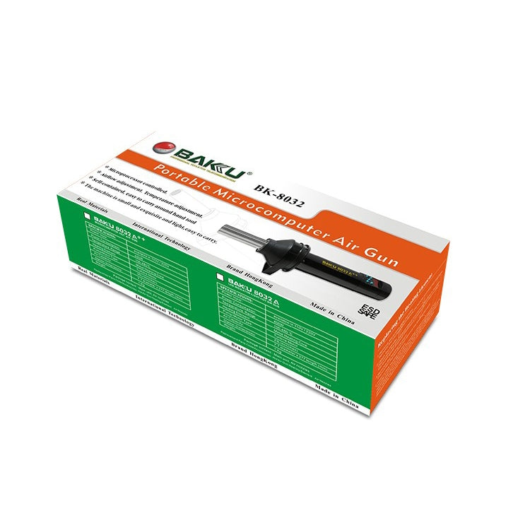Pistolet à air chaud BAKU BK-8032A++ AC 220V 450W avec affichage LED, prise UE