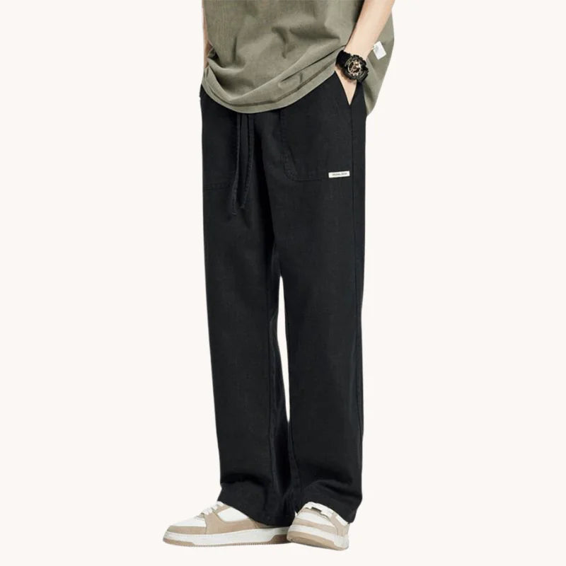 Pantalon large en lin