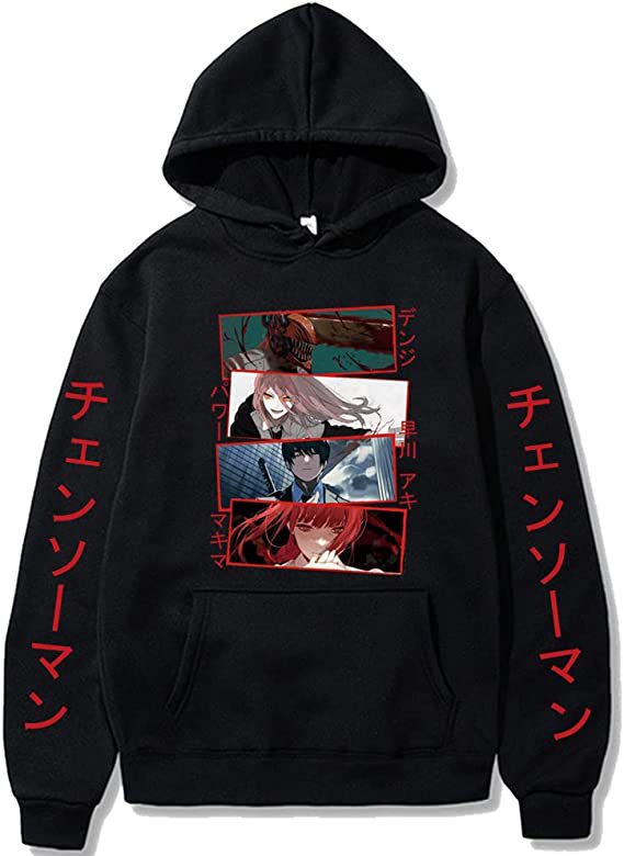Sweat à capuche ample en polaire Chainsaw Man