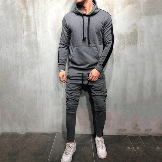 Men Tracksuit Hooded Sweatshirt set
