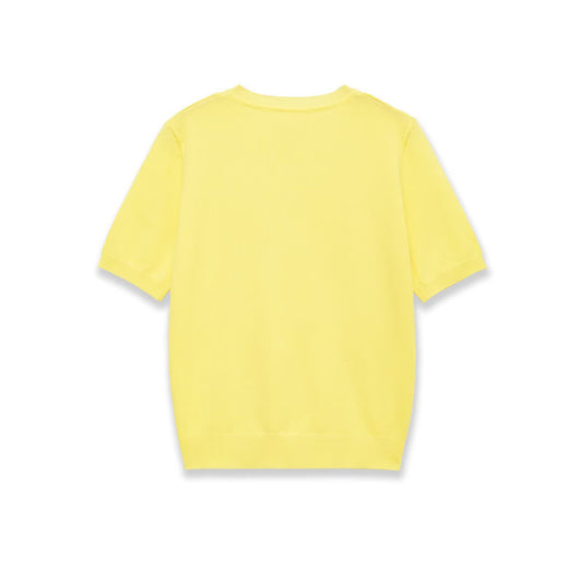 Casual slim fit V-neck short sleeved knitted sweater