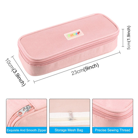 FunAdd Pencil Case Cosmetic Storage Ant Cloth Organizer Bag, Size: 235 x 105 x 50mm (Pink)