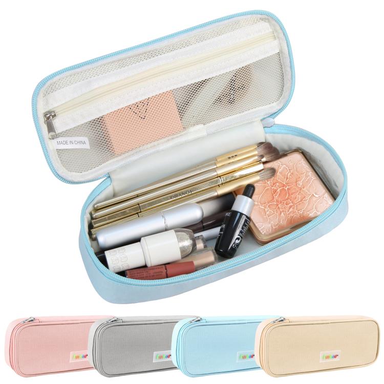 Trousse à Crayons FunAdd, Sac Organisateur en Tissu pour Cosmétiques, Taille : 235 x 105 x 50mm (Bleu Clair)