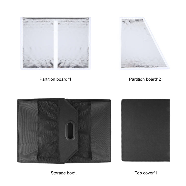 FunAdd Foldable Storage Fresh Box Vehicle Trunk Organizer Bag Transportation Fresh-keeping Box (Black)