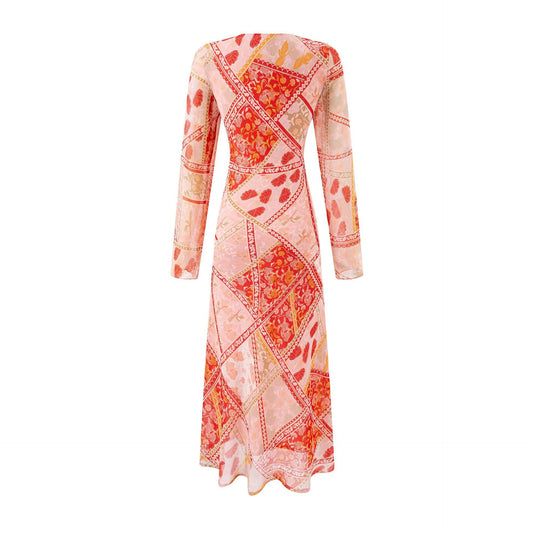 Sexy V-neck Long-sleeved Slim Fit Bodycon Dress