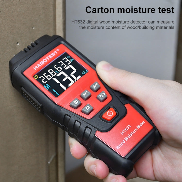 HABOTEST HT632 Portable Multifunctional Digital Display Wood Moisture Detector