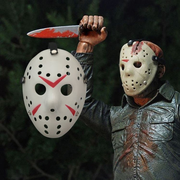 Halloween Party Cool Thicken Jason Mask (Red + White)