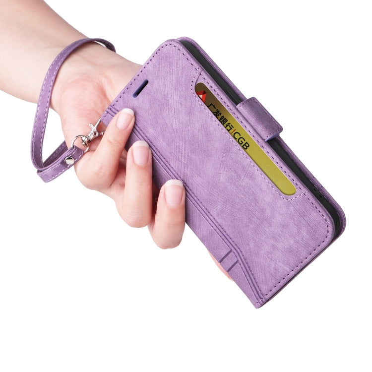 Pour Honor X9a 5G / X40 5G / Magic5 Lite BETOPNICE Étui de Téléphone en Cuir à Double Boucle (Violet)