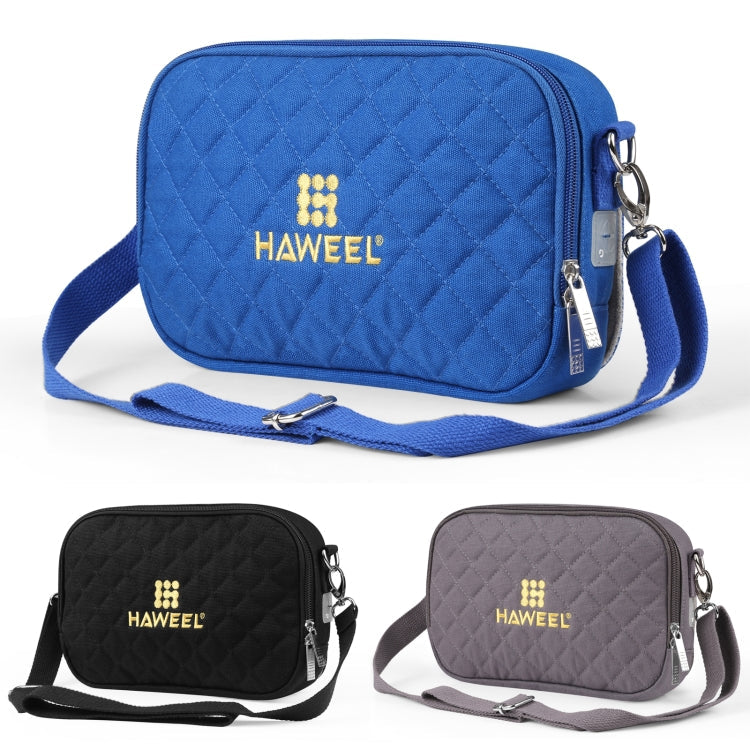 Sac de messager HAWEEL, petit sac à bandoulière, tablette numérique, téléphone, sac de rangement chauffant avec chauffe-mains (Gris)