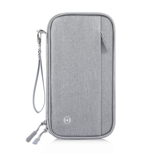 HAWEEL Sac Pochette Portefeuille Passeport Organisateur de Documents Étui Cartes de Crédit (Gris)