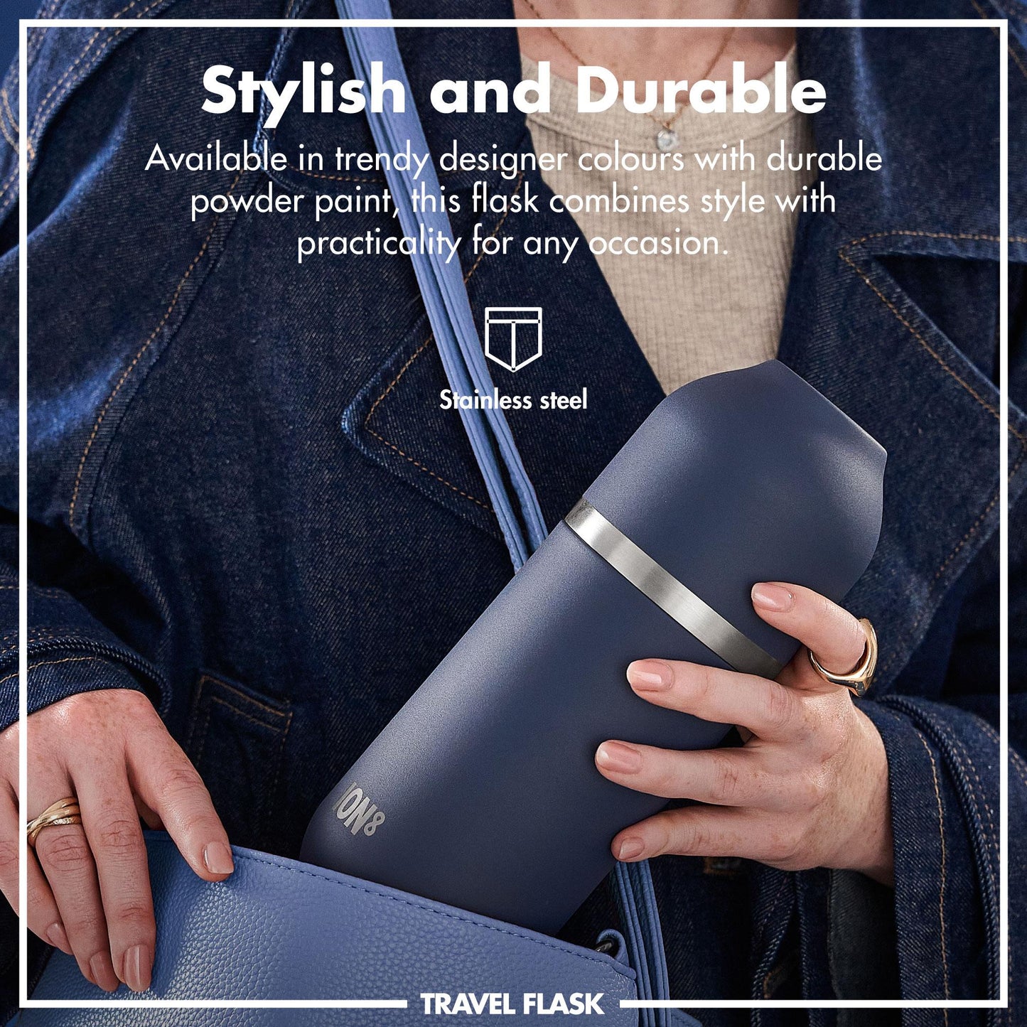 Luma Vacuum Insulated, Flask & Mug, Ash Navy, 700ml (24oz)