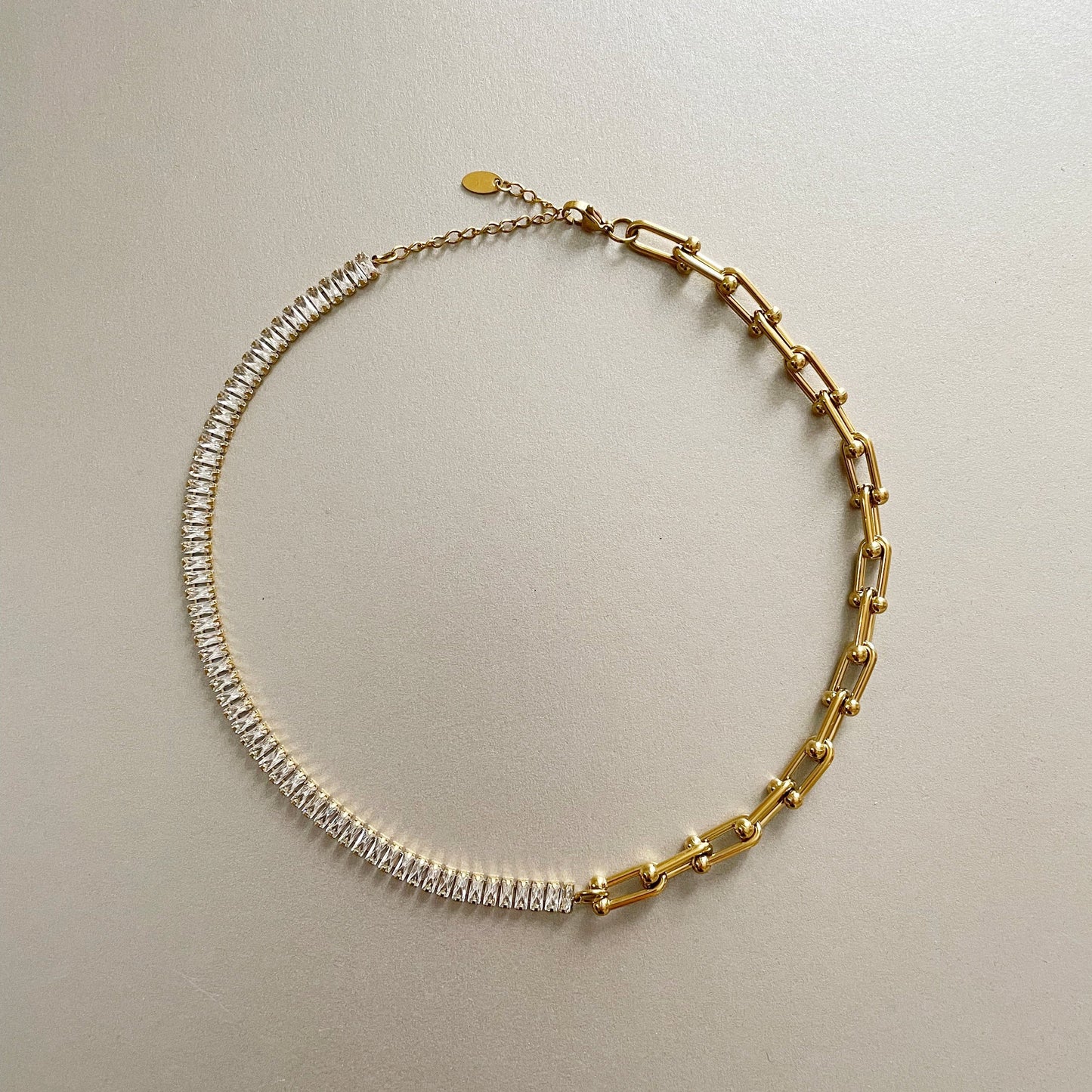 Aurielle Luxe 18k Gold Plated Diamante Necklace