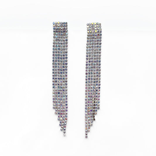 Aspen Silver Statement Cascade Earrings