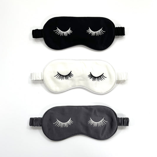 Luxury Embroidered Silk Sleep Mask - Soft Eye Mask for Restful Comfort