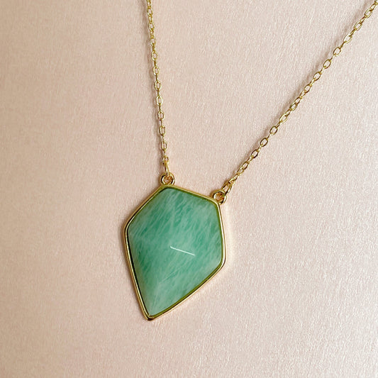 Athena Luxe Faceted Amazonite Necklace