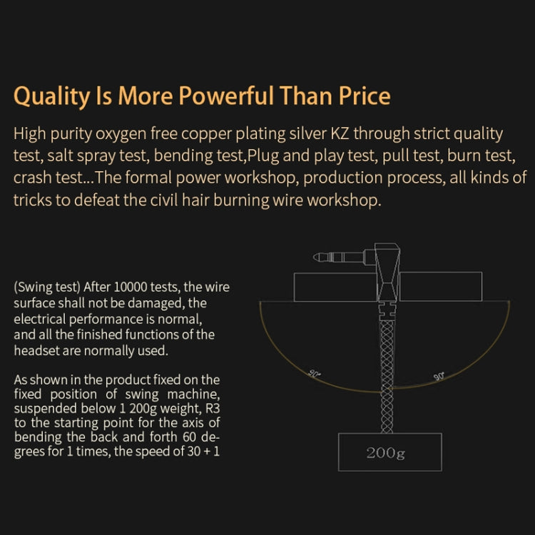 KZ 8 Pin Oxygen-free Copper Silver Plated Upgrade Cable for Most MMCX Interface Earphones(White)