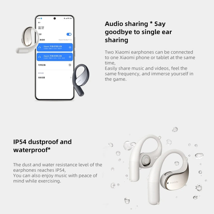 Écouteurs sans fil Bluetooth 5.3 Open-Ear Xiaomi d'origine (Or)