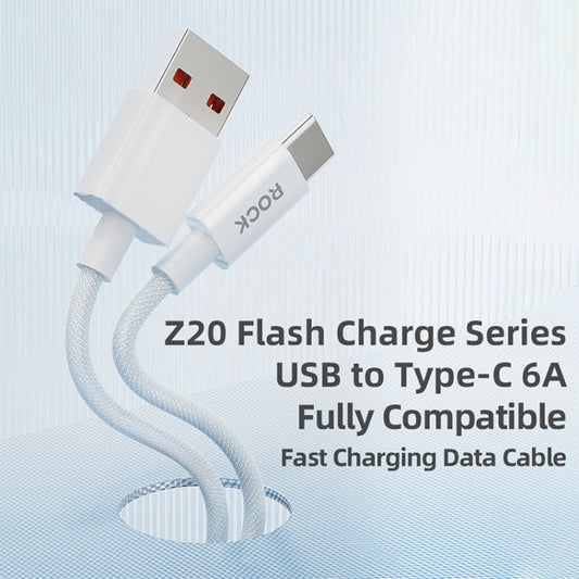 ROCK Z20 1m 6A USB to USB-C / Type-C Fast Charging Data Cable
