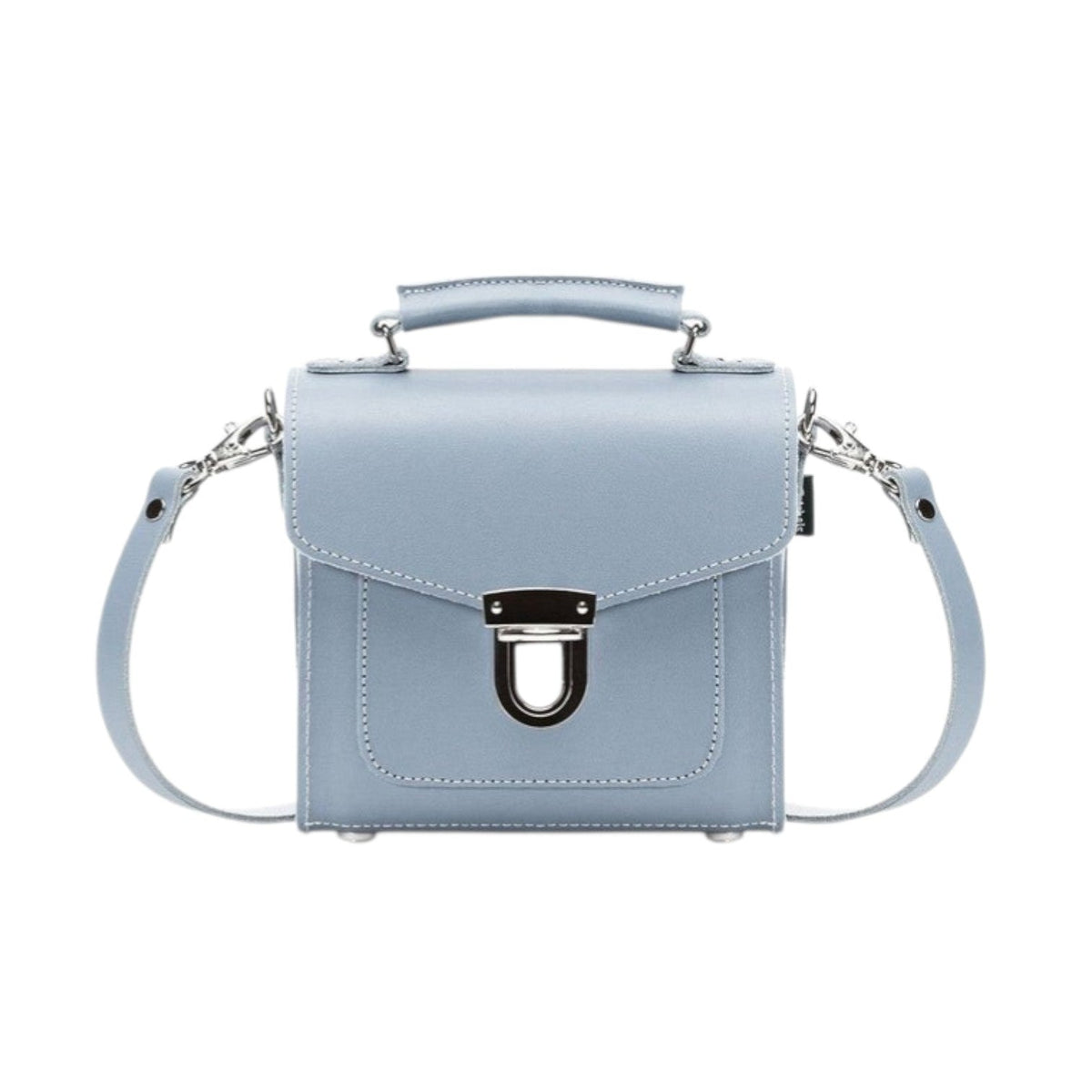 Sac à main en cuir fait main Sugarcube - Gris lilas