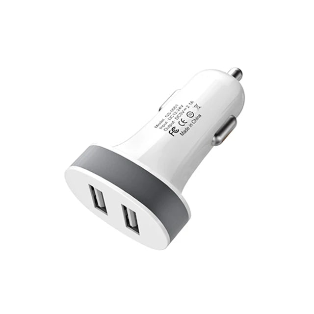 Chargeur de voiture USB pour téléphone 5V 2,1A Chargeur de téléphone portable pour iPhone Adaptateur chargeur USB rapide