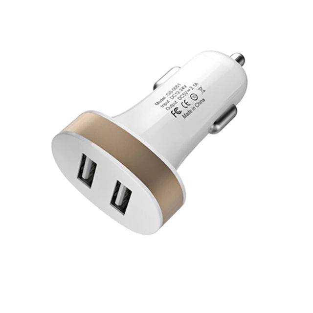 Chargeur de voiture USB pour téléphone 5V 2,1A Chargeur de téléphone portable pour iPhone Adaptateur chargeur USB rapide