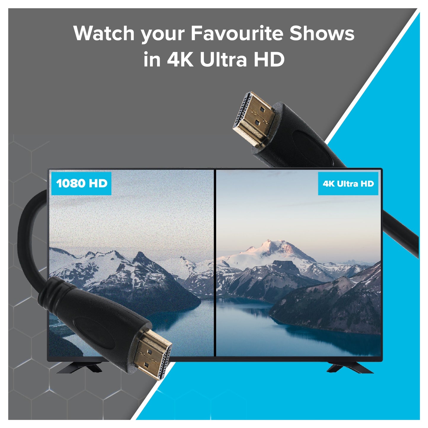 Câble HDMI vers HDMI 4K Ultra HD 30Hz Maplin avec connecteurs plaqués or - Noir