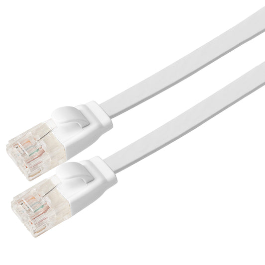 Câble réseau Ethernet Maplin CAT6 RJ45 plat UTP - Blanc