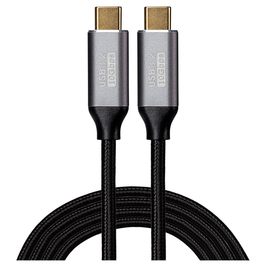 Maplin USB-C to USB-C 3.2 Gen2 100W 10Gbps Super Speed Cable - Black, 1m