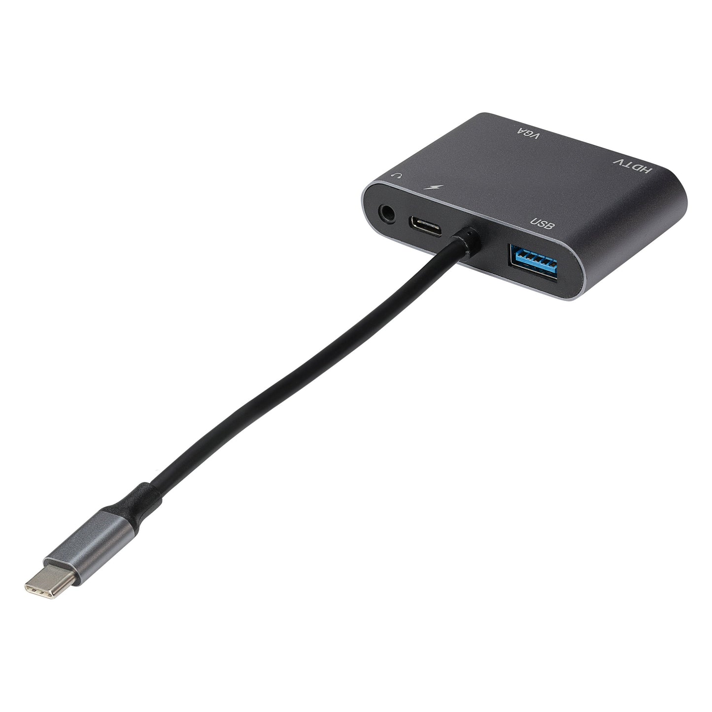 Nikkai USB-C Hub - HDMI 4K, VGA & Audio Multiport